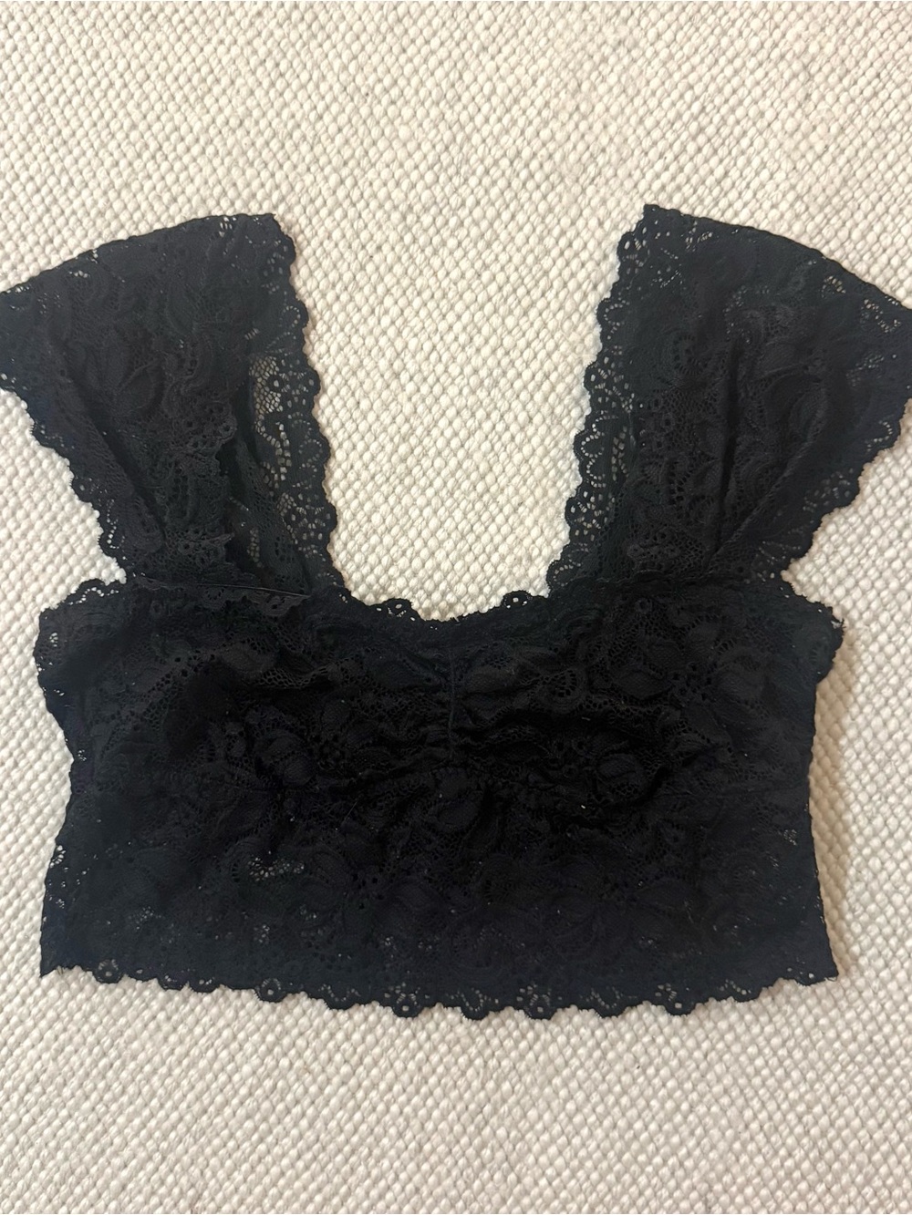 Black Lace Bralette Crop Top